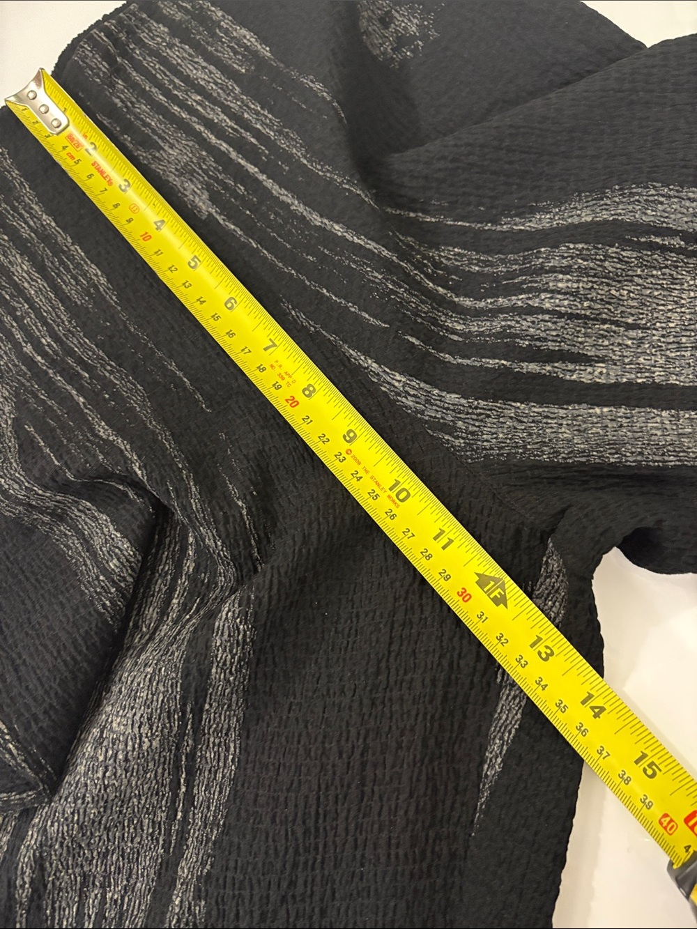 Black Trousers with Silver Brushstroke Pattern - Picture 7 of 8